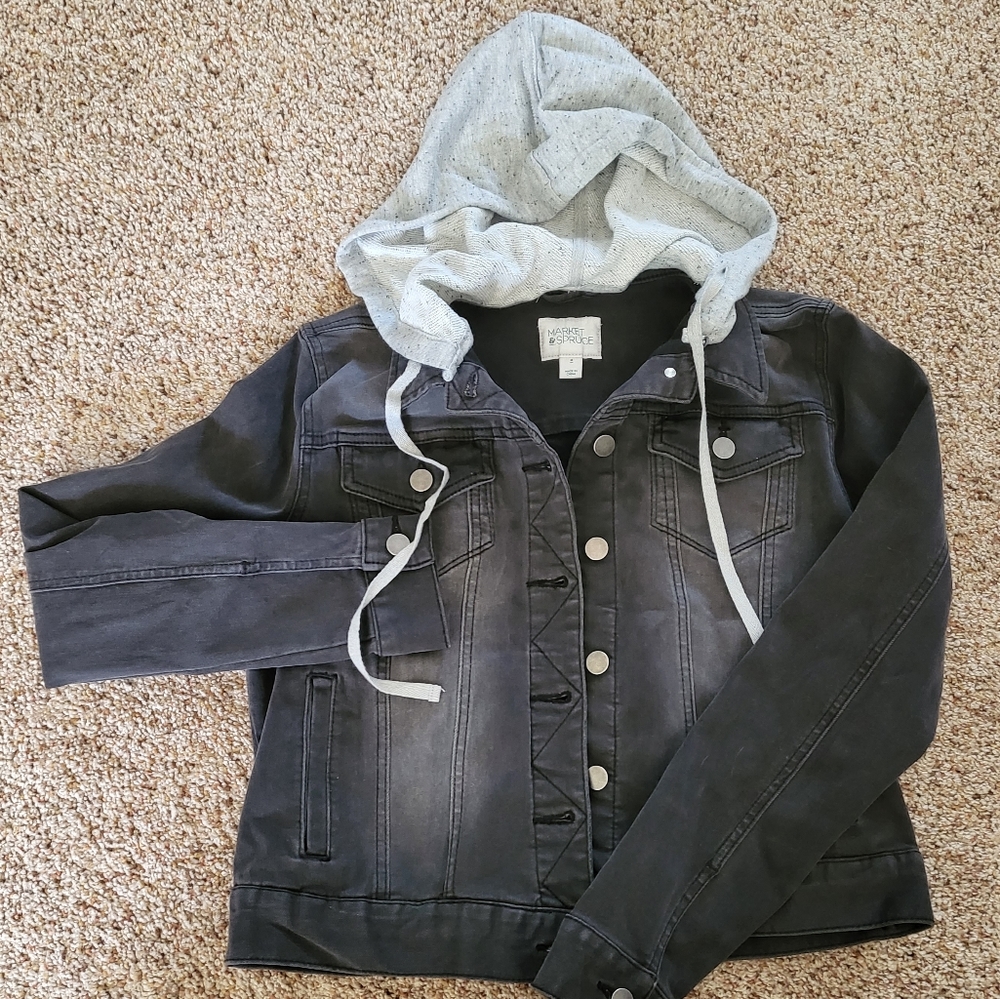 Market and Spruce hooded denim jacket